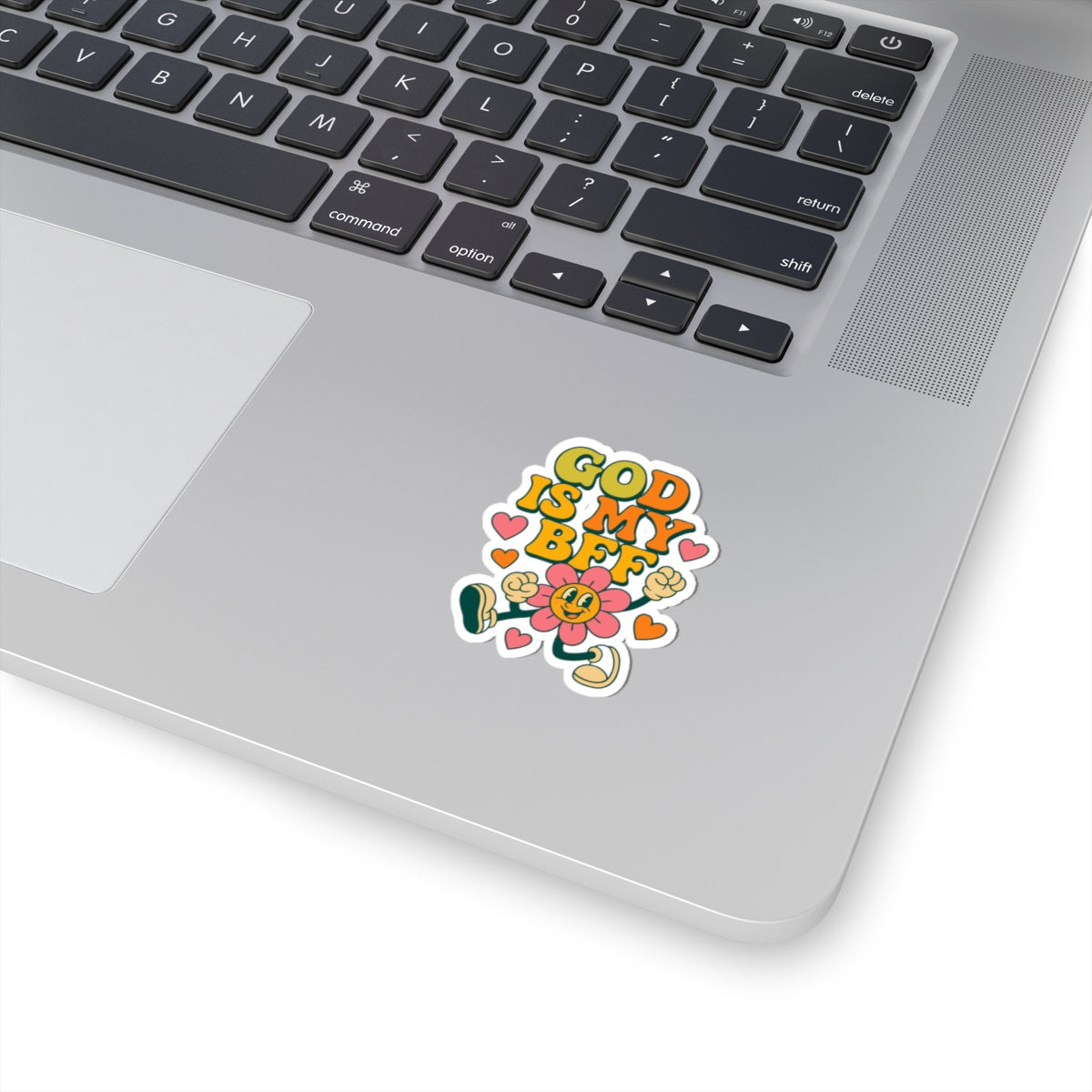 God Is My BFF Retro Floral Faith Sticker