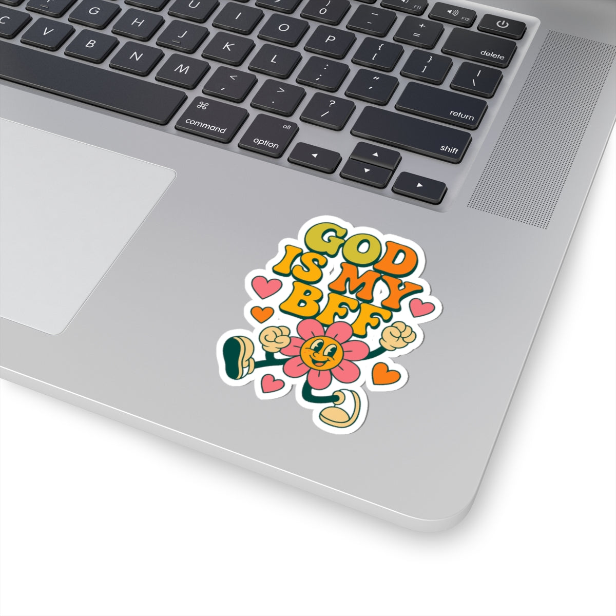 God Is My BFF Retro Floral Faith Sticker